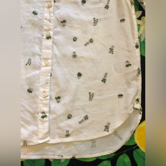 Old Navy the Classic Shirt Succulent Pattern Button Down Shirt - Picture 8 of 12